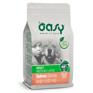 Clarins Oasy Dry Monoproteico Crocchette Al Salmone Per Cani Taglia Media/Grande Sacco 12kg