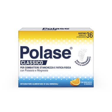 Clarins Polase Classico Magnesio E Potassio Integratore Alimentare Sali Minerali Gusto Arancia 36 Bustine