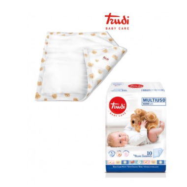 Clarins Trudi Baby Care Telini Multiuso 60x60cm 10 Pezzi