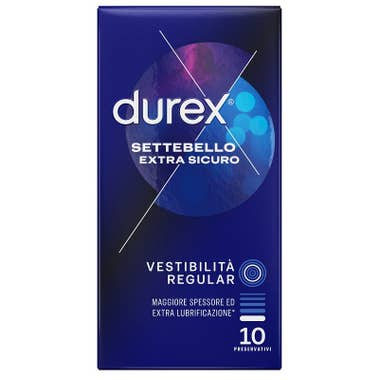 Clarins Durex Settebello Extra Sicuro Regular 10 Preservativi Offerta Giorno del Papà