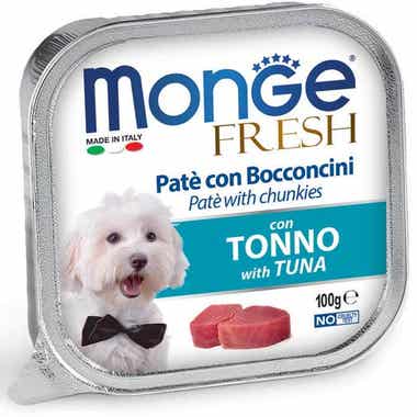 Clarins Monge Fresh Paté Bocconcini Con Tonno Cibo Umido Per Cani Adulti 100g Consegna Veloce