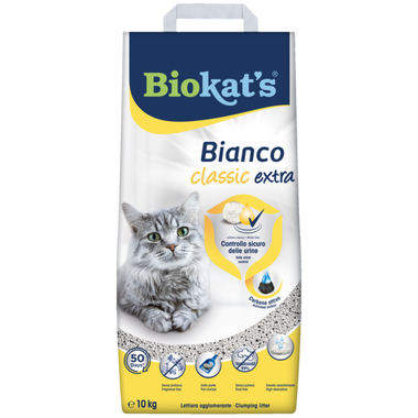 Clarins Biokat's Bianco Classic Extra Lettiera Con Carbone Attivo Per Gatti 10kg Offerte