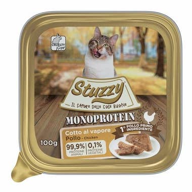Clarins Stuzzy Monoprotein Pollo Cibo Umido Gatti Adulti Vaschetta 100g Latest fashion
